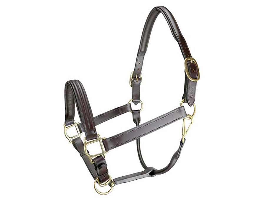 Triple-Stitched Leather Halter
