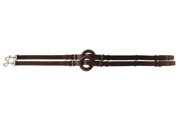 Adjustable Leather Side Reins with Rubber Ring