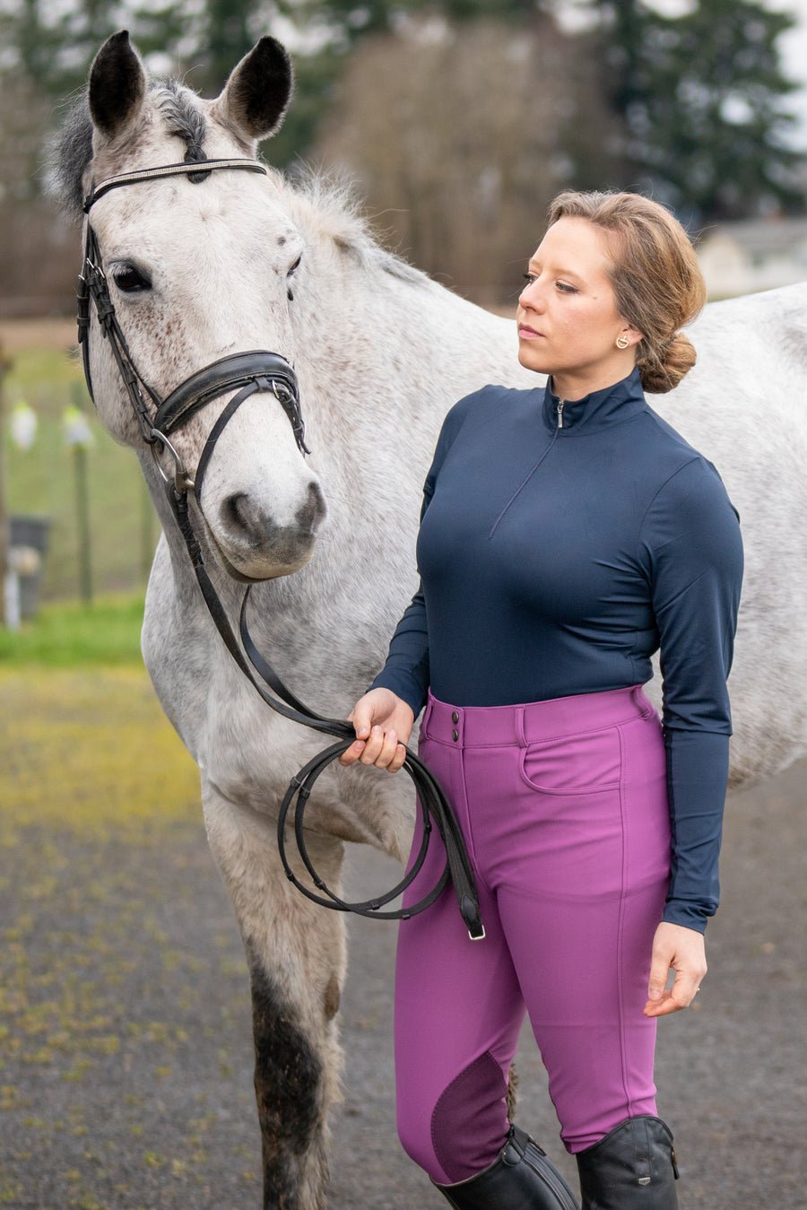 Ladies Long Sleeve Equestrian Shirt
