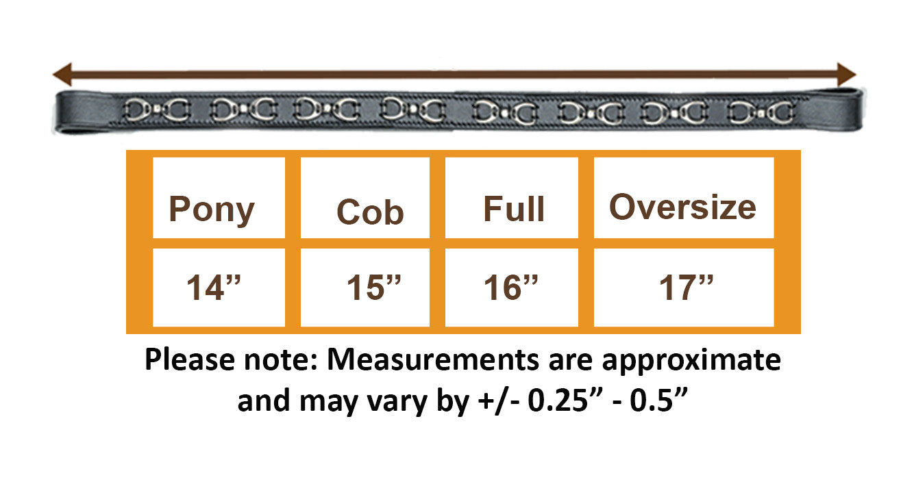 Browband sizing chart