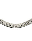 Multiple rows of sparkly crystals on browband