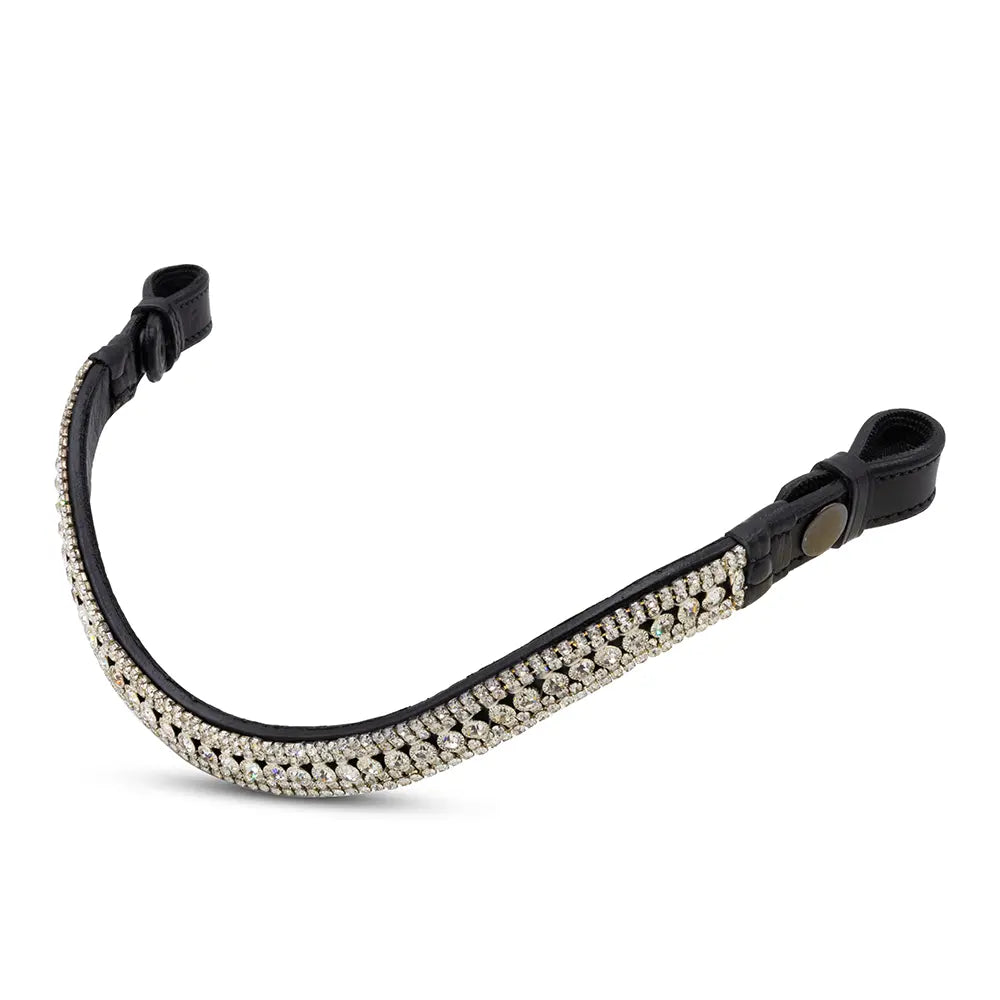 Black Crystal Bling Snap Browband