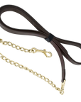 Eco 9ft Leather Lead with Chain
