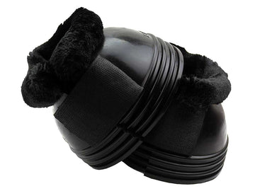 Black Fleece Lined Bell Boots with Velcro