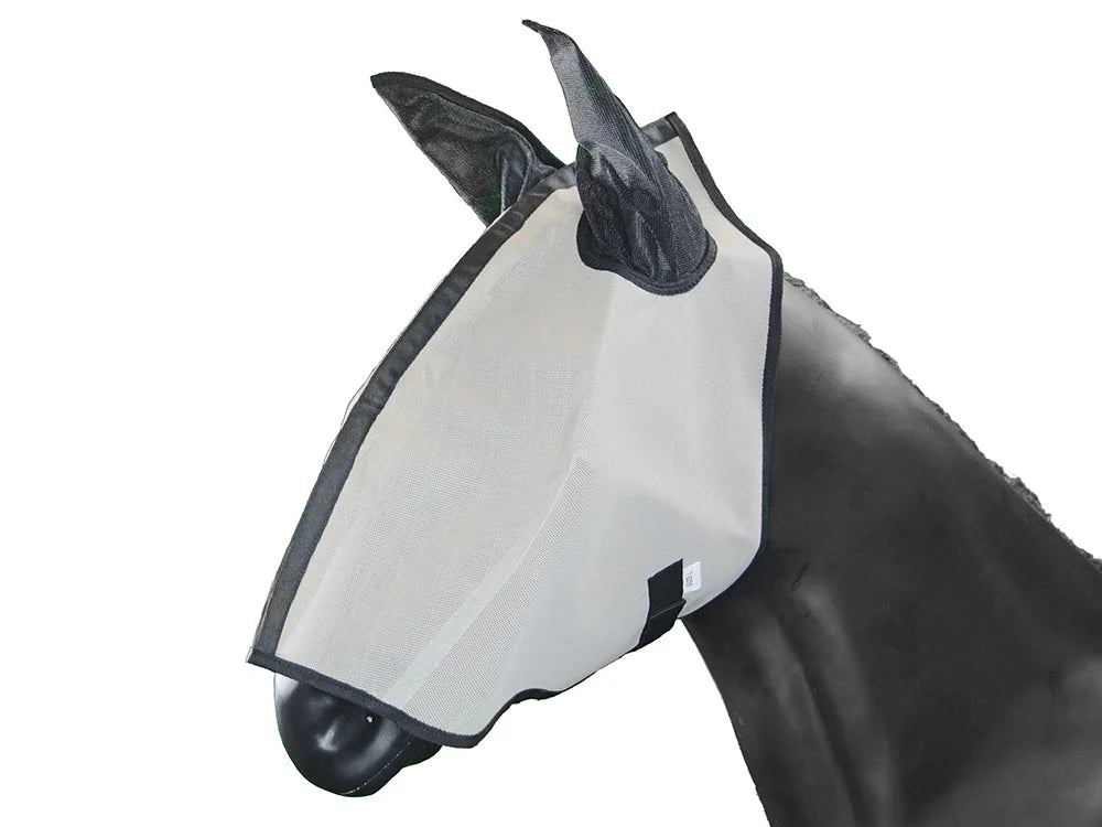 Fly Mask With Ears in plastic horse mannequin