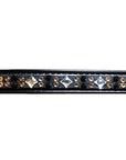 Decorative headstall with rhinestones on a white background