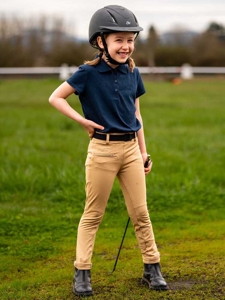 Children's Apollo Riding Breeches Pull-On Fabric Knee Patch