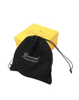 Black drawstring bag with 'Crewal' branding on a white background