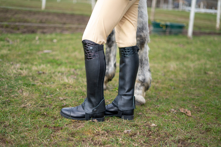 Horseback riding half chaps