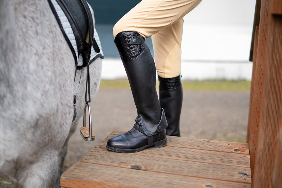Equestrian riding half chaps