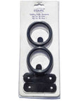 A black rubber Peacock safety stirrup ring