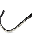 Black strap with crystal embellishments on a white background