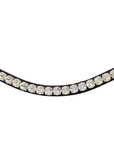 Necklace with clear gemstones on a white background