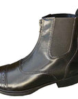 Zip-Up Synthetic Leather Paddock Boots