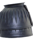 Black plastic boot with 'Medium' label on a white background
