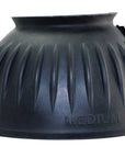 Black rubber boot protector with 'Medium' label on a white background