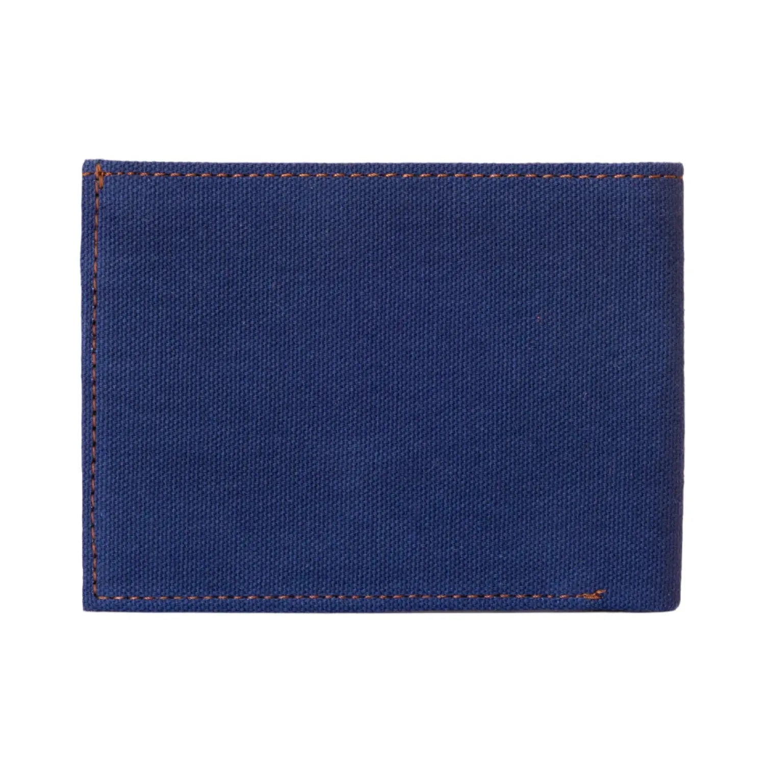 Blue fabric wallet on a white background