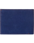 Blue fabric wallet on a white background