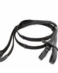 Black leather bridle on a white background
