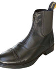 Zip-Up Synthetic Leather Paddock Boots