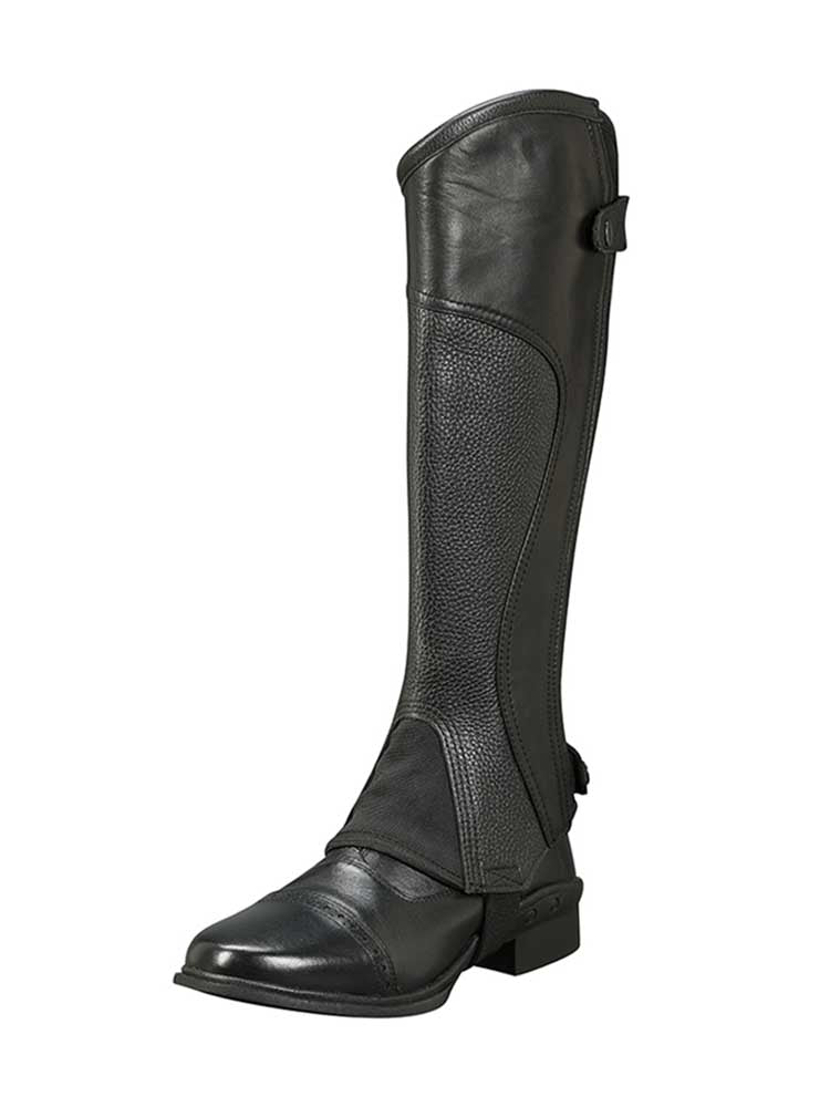 Sapphire Black Leather Half Chaps – Grewal Equestrian