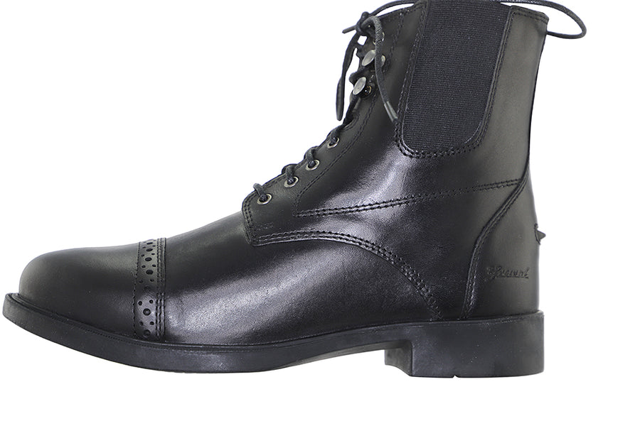 Lace Up Black Leather Paddock Boots