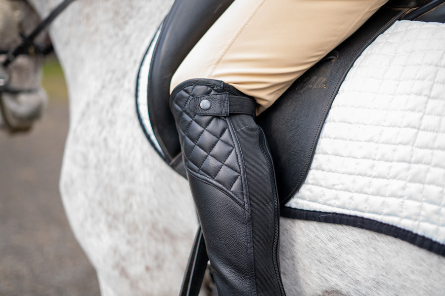 Close up padded detail of Hayden Regular & Short Half Chaps