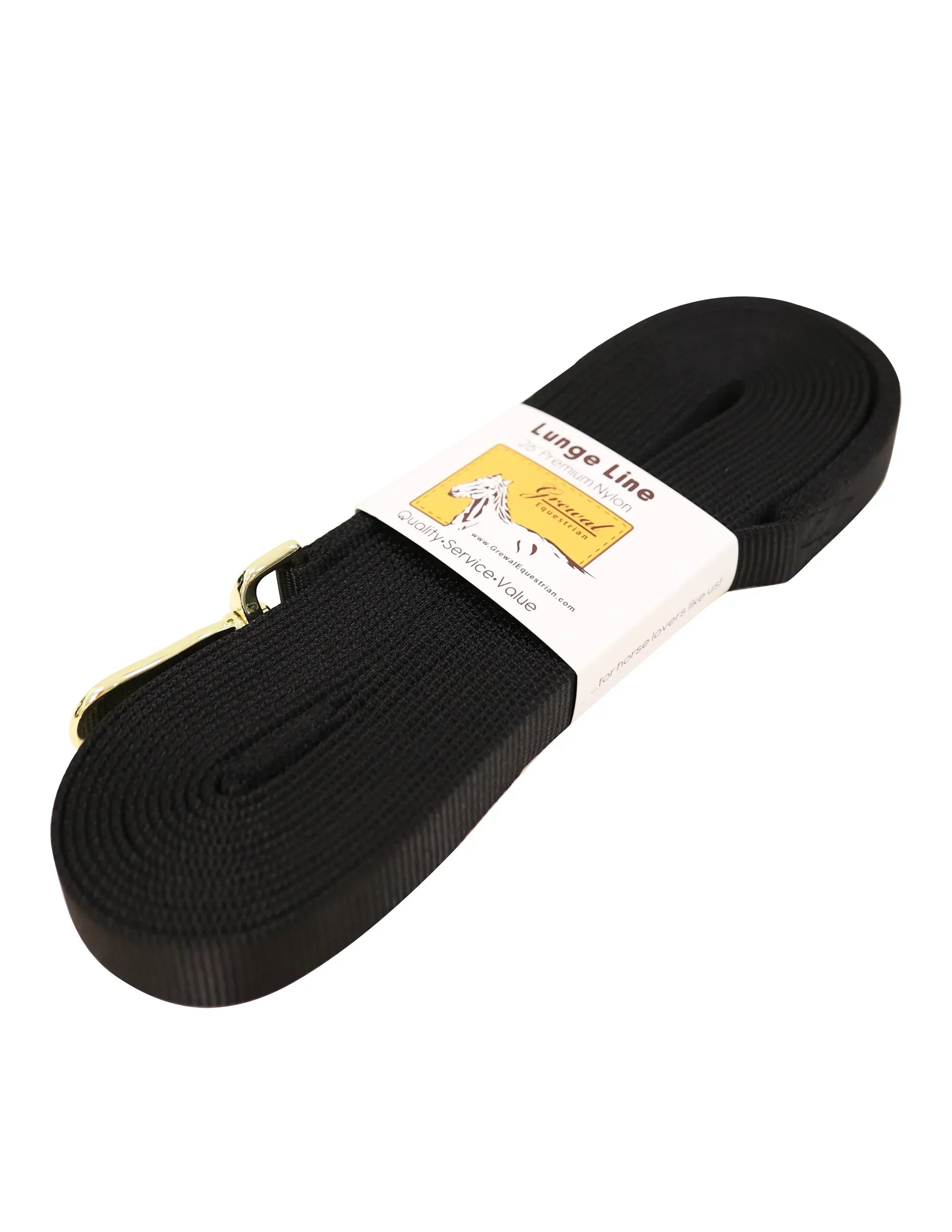 Black nylon lunge lines