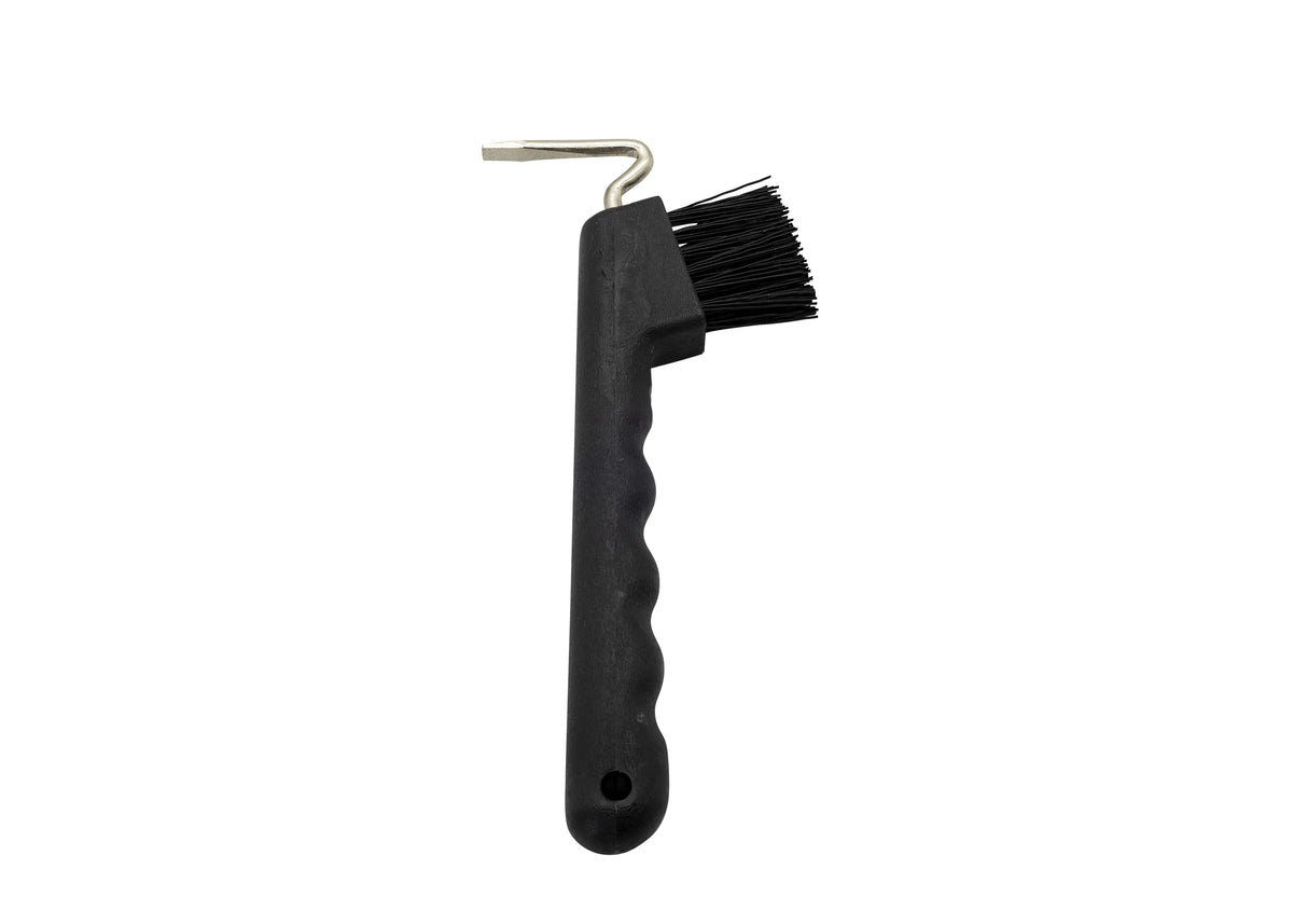 Solid Rod Hoof Pick &amp; Brush