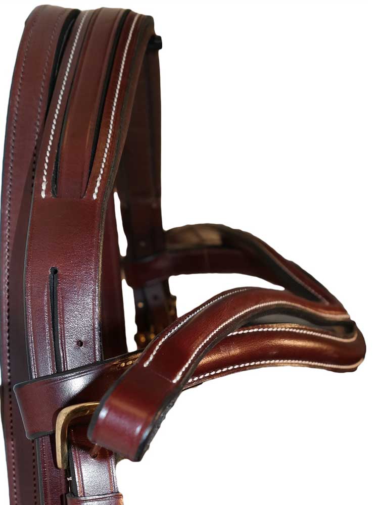 Quail Hollow Raised Snaffle Bridle with Flash