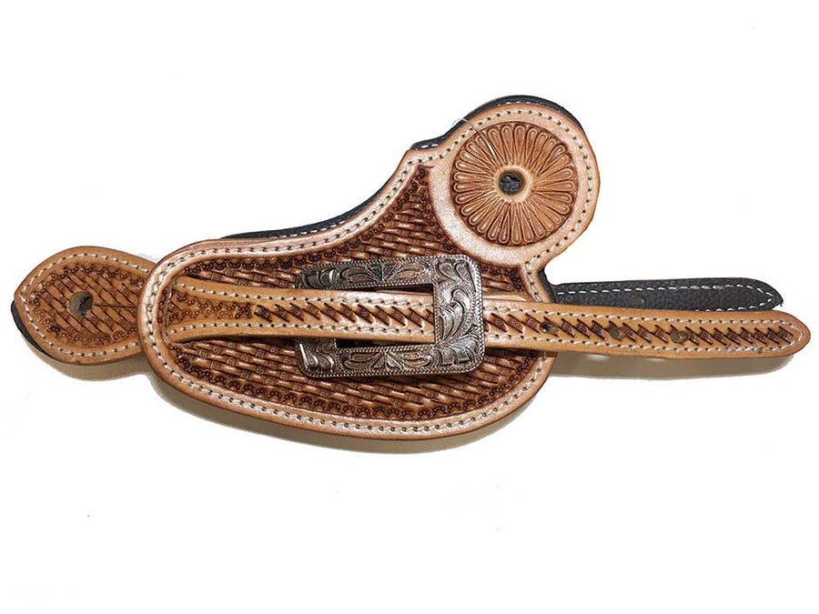 Western Spur Straps #89  Light Chestnut