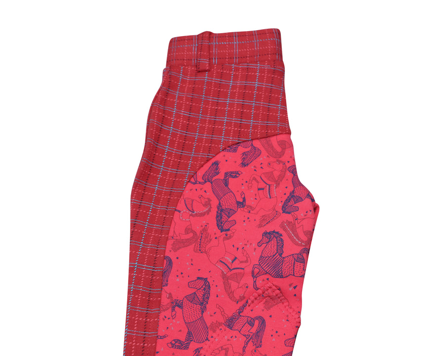 Children's Mixed Print Pull On Riding Breeches