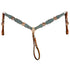 Teal Snakeskin Western Breast Collar with copper hardware