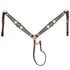 Western Turquoise Breast Plate with brass dots and conchos