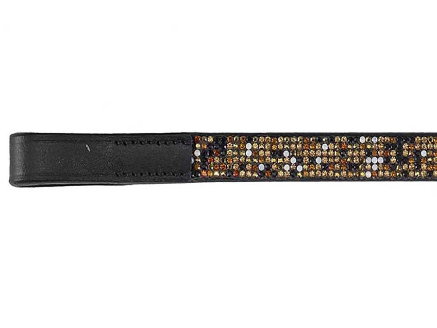 Golden Checkerboard Crystal Browband