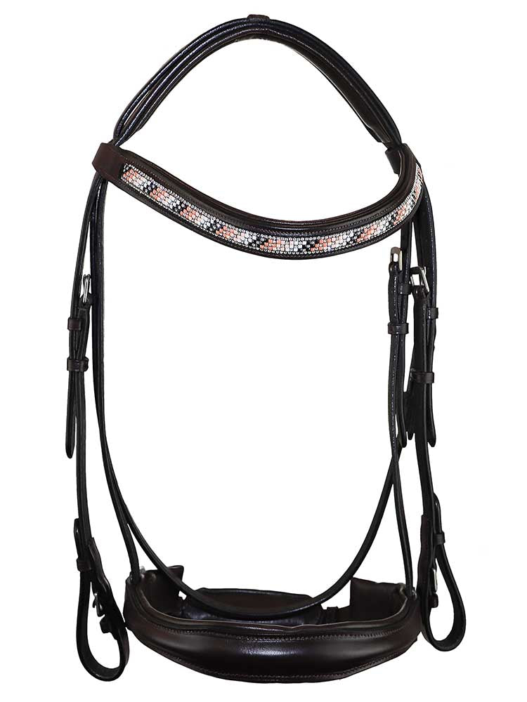 Cologne Snaffle Bridle with Beaded Browband