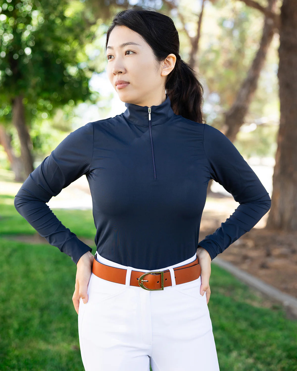 Grewal Equestrian Italian Leather Riding Belt