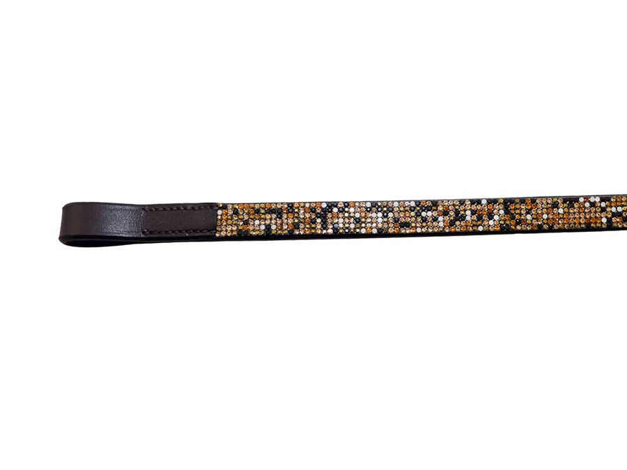 Golden Checkerboard Crystal Browband