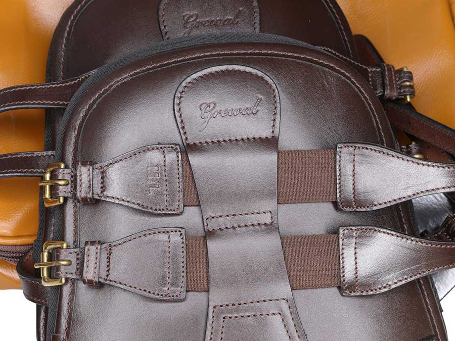 Havana Leather Open Front Tendon Boots
