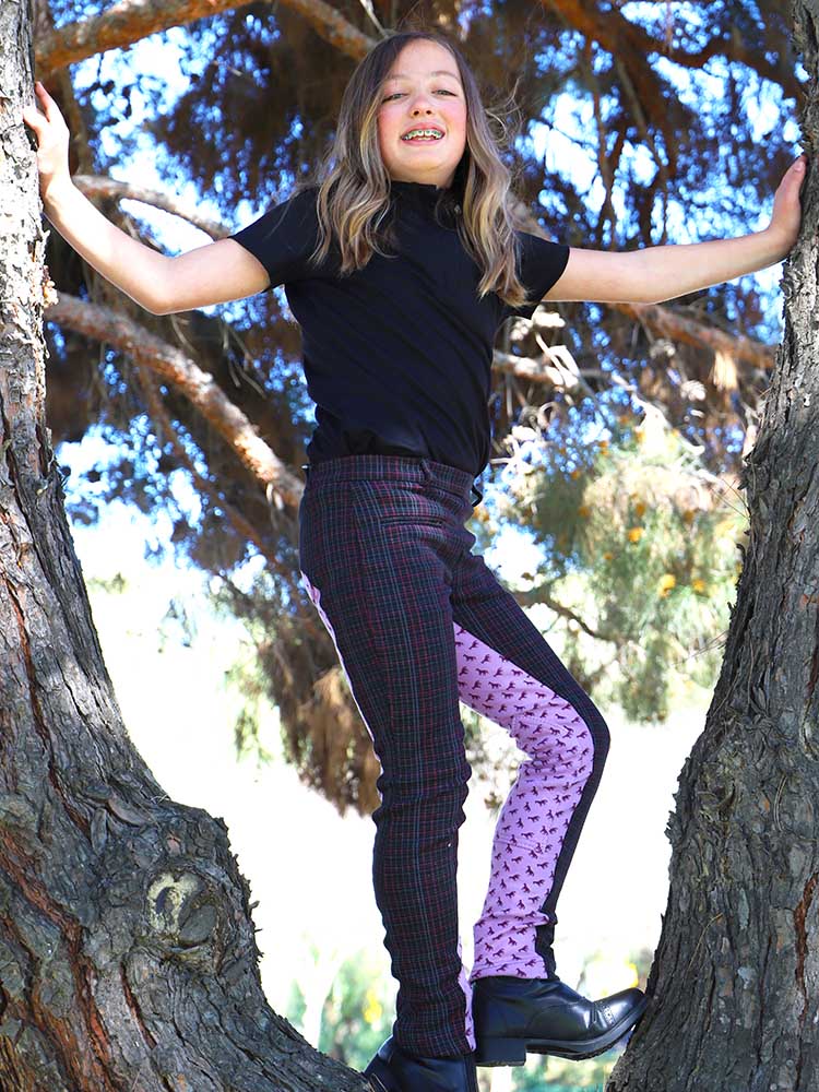 Kid's Iris Mixed Print Pull-On Breeches