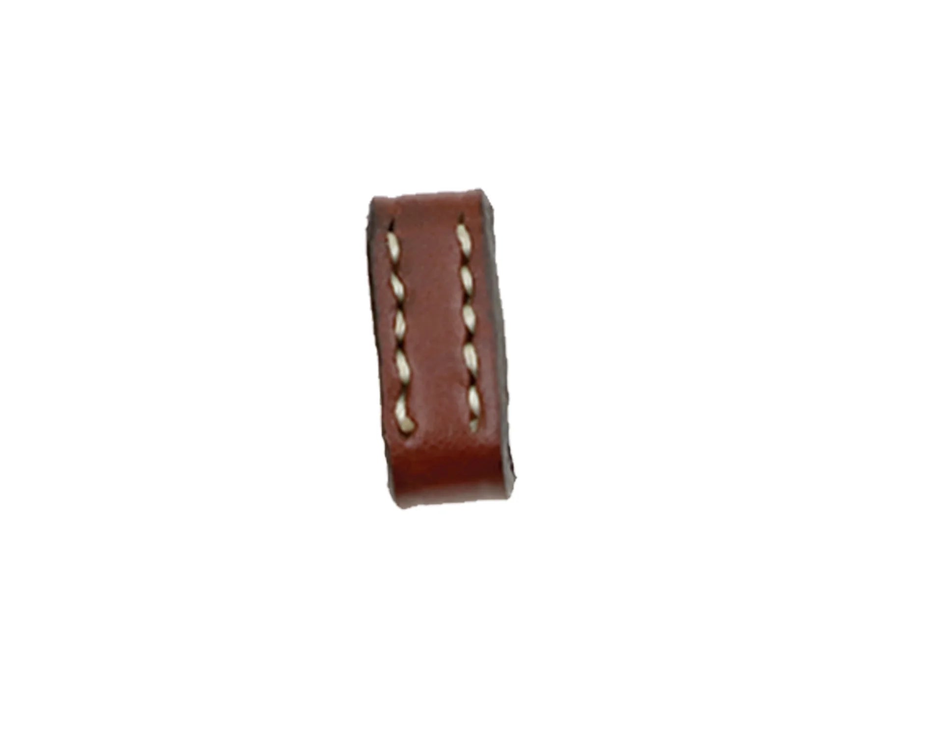 Chestnut leather strap with stitching