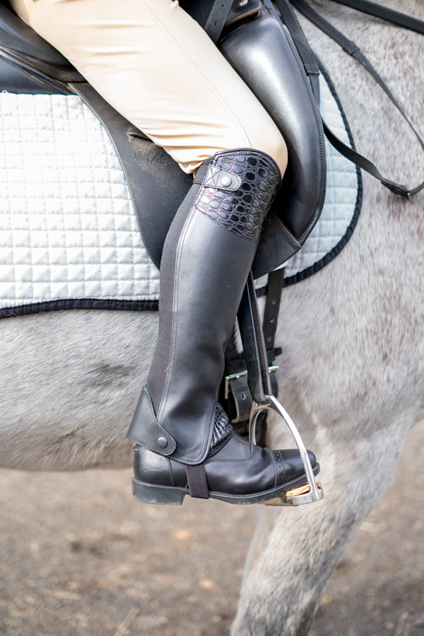 Horseback riding half chaps