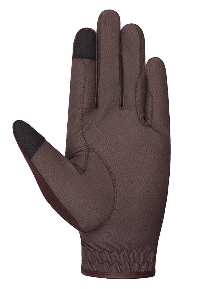 Margaret RK-Serino KT Synthetic Leather and Air Mesh Riding Gloves with Glitter