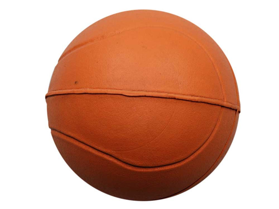 Orange Solid Basketball Rubber Dog Toy