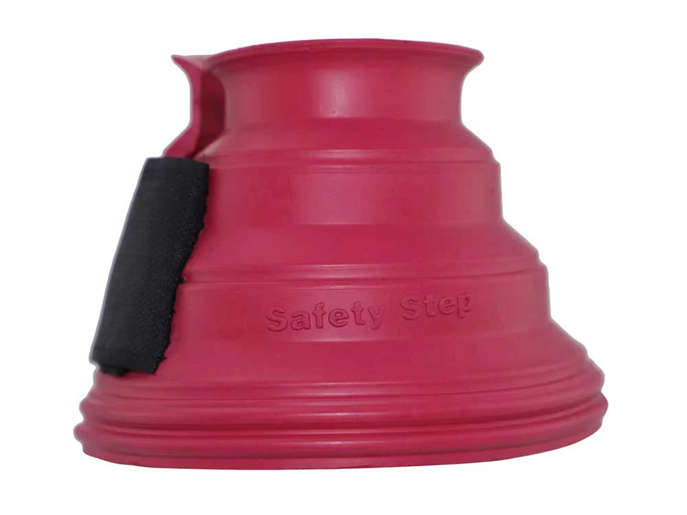 Another side view of Pink Safety Step Bell Boots