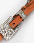Savannah Western Natural Breast Collar With Crystal Conchos