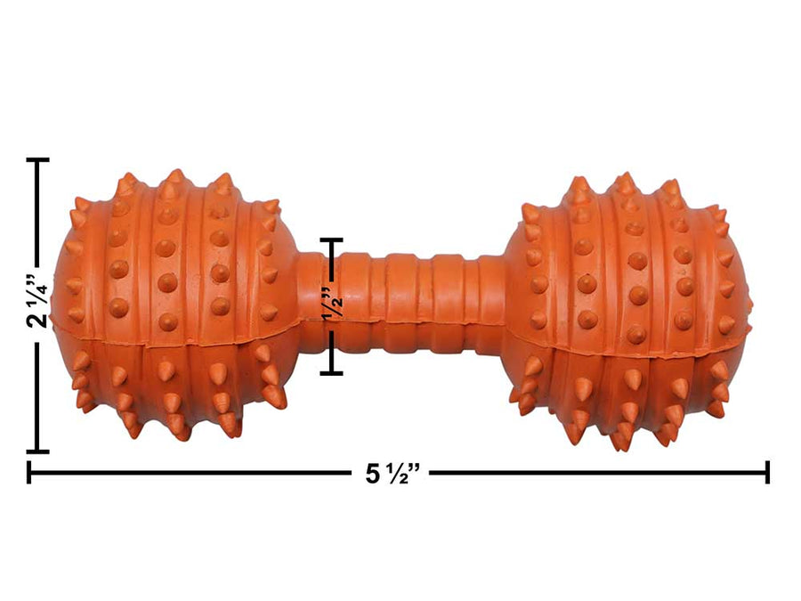 Studded Dumbbell Rubber Dog Toy