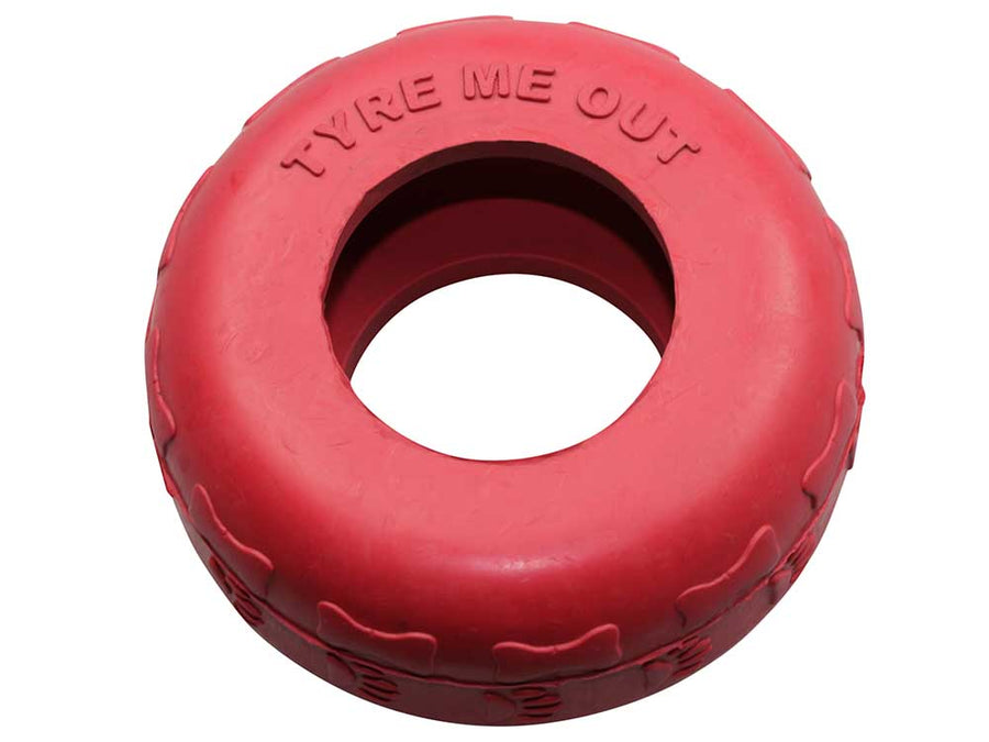 Tyre Me Out Rubber Dog Toy