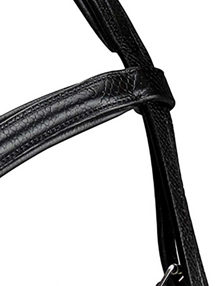 Viper Snakeskin-Embossed Dressage Bridle