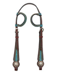 Shreveport Two Ear Turquoise Western Headstall